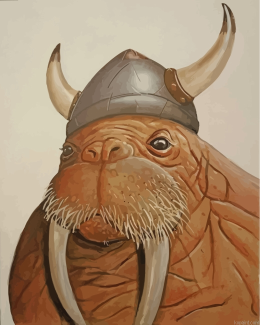 Walrus Viking Painting By Numberss.png