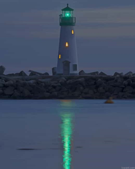 Walton Lighthouse In Santa Cruz California New Painting By Numberss.png