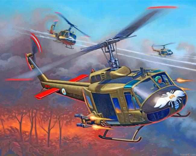 War Helicopters Painting By Numberss.png