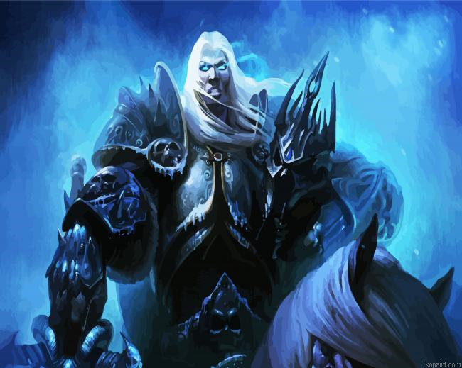 Warcraft Game Arthas Menethil Character Paint By Numbers