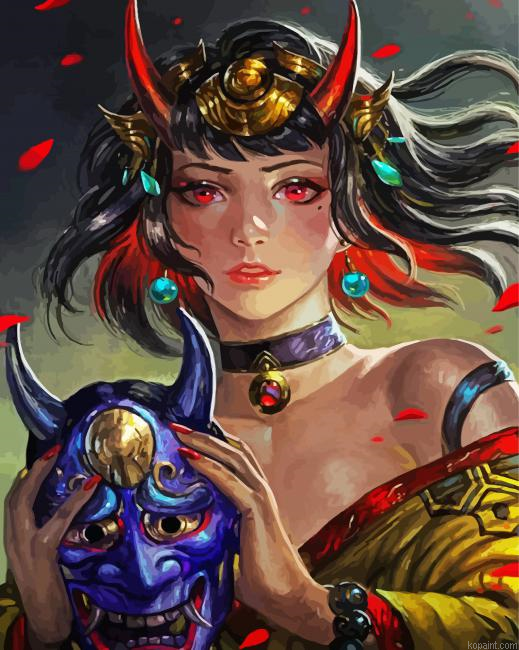 Warrior Girl Painting By Numberss.png