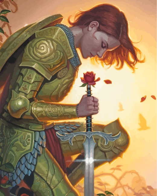 Warrior Lady Paint By Numbers