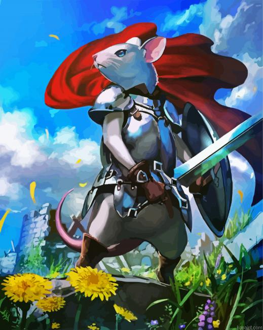 Warrior Mouse Paint By Numbers.png