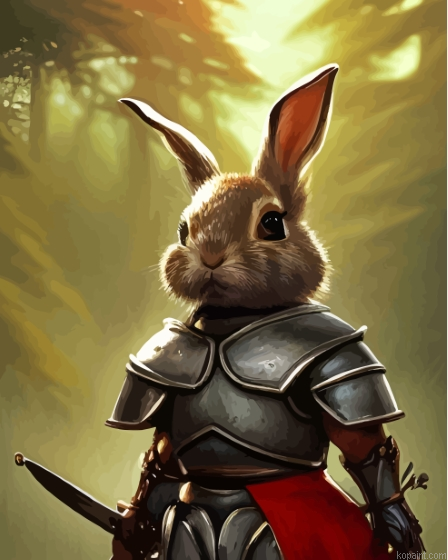Warrior Rabbit Knight Painting By Numberss.png
