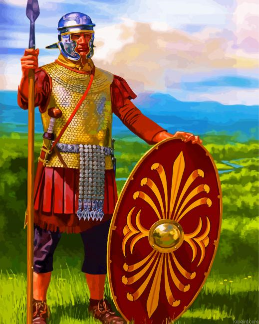 Warrior Roman Art Painting By Numberss.png