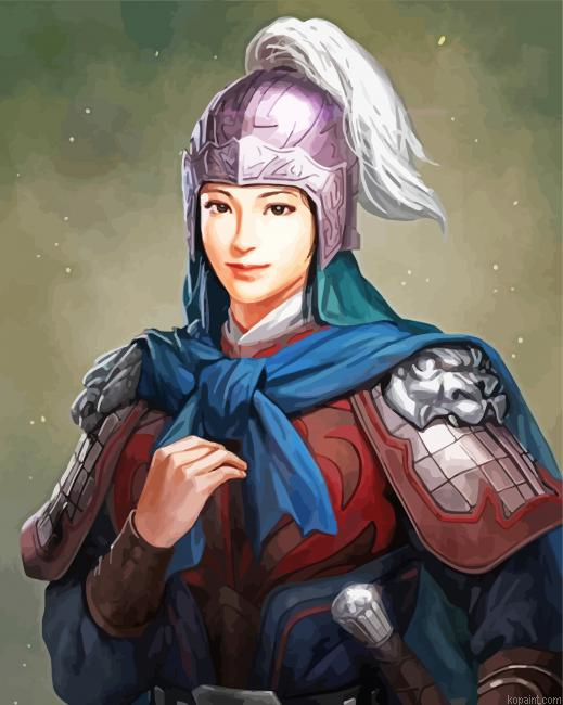 Warrior Woman Art Painting By Numberss.png