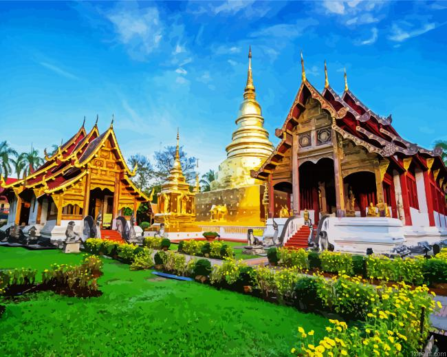 Wat Phra Singh Woramahawihan Thailand Painting By Numberss.png