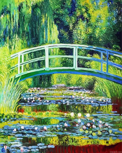 Water Lillies Pond By Claude Monet Art Painting By Numberss.png