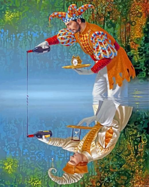 Water Reflection Man Paint By Numbers