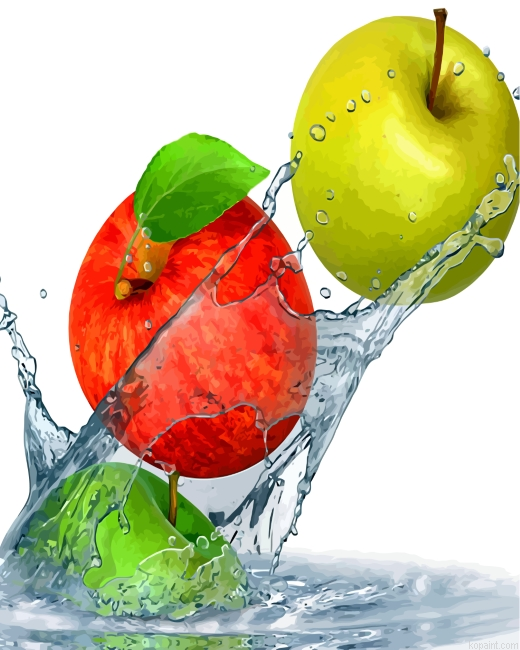 Water Squirt Apples Painting By Numberss.png