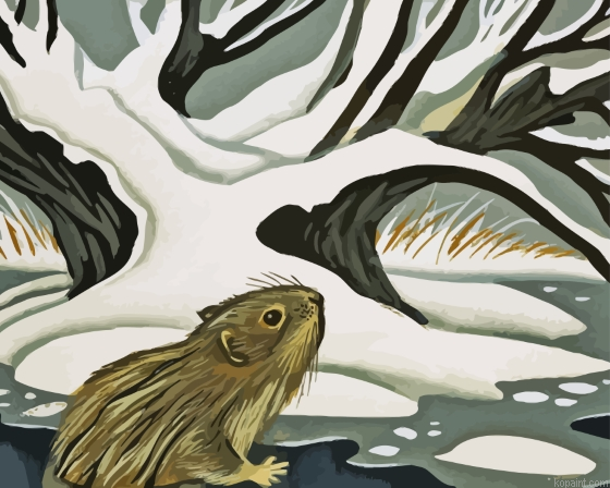 Water Vole Rodent Painting By Numberss.png