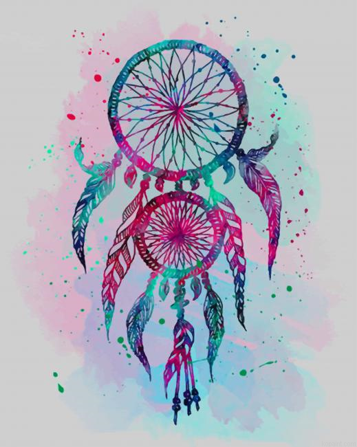 Watercolor Dream Catcher New Painting By Numberss.png