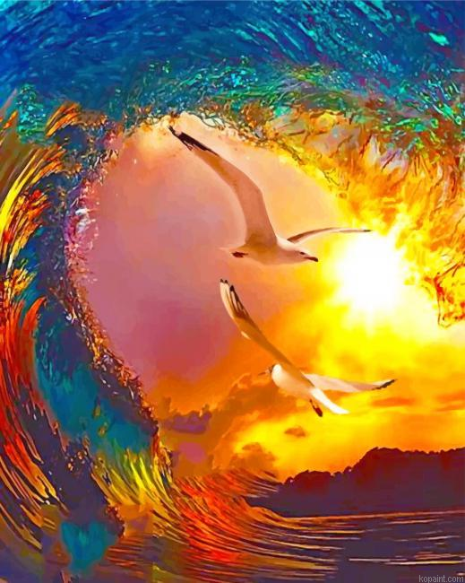 Wave Sunset New Painting By Numberss.png