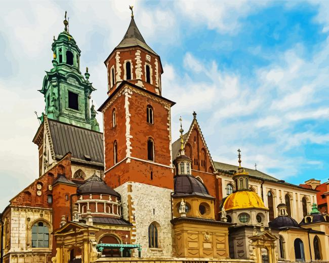 Wawel Krakow Poland Cathedral Painting By Numberss.png