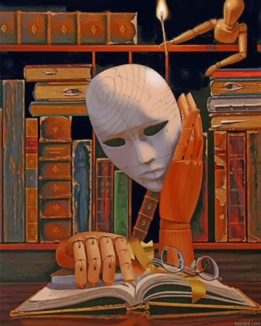 Weirdo Reading Book Painting By Numberss.png