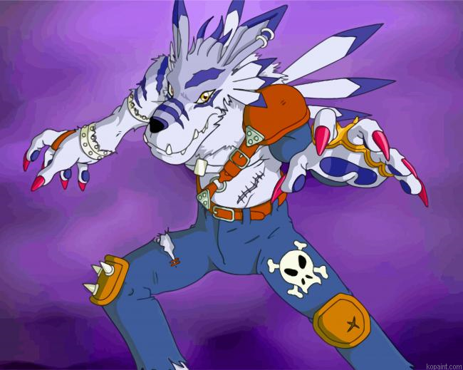 Weregarurumon Digimon Adventure Painting By Numberss.png