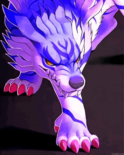 Weregarurumon Painting By Numberss.png