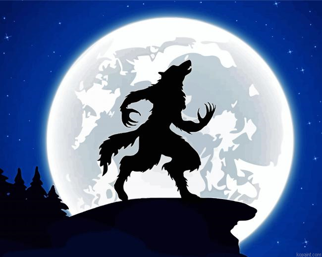 Werewolf Silhouette Painting By Numberss.png