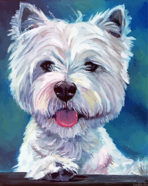 West Highland Terrier Dog Art Painting By Numberss.png
