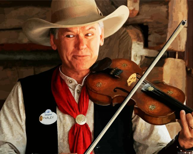 Western Fiddle Player Paint By Numbers