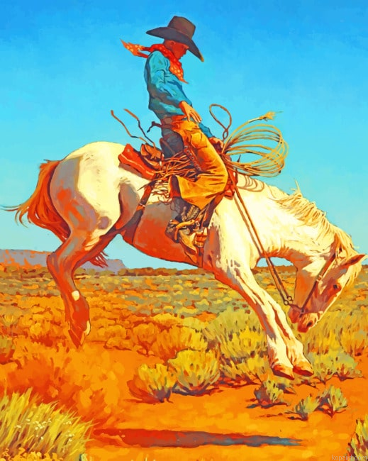 Western Native On Horse New Painting By Numberss.png