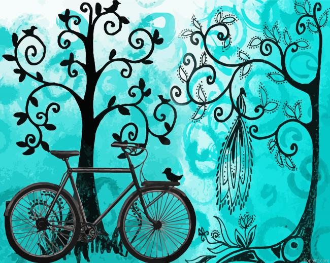 Whimsical Bicycle Painting By Numberss.png