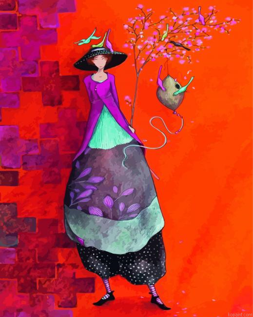 Whimsical Lady Paint By Numbers.png