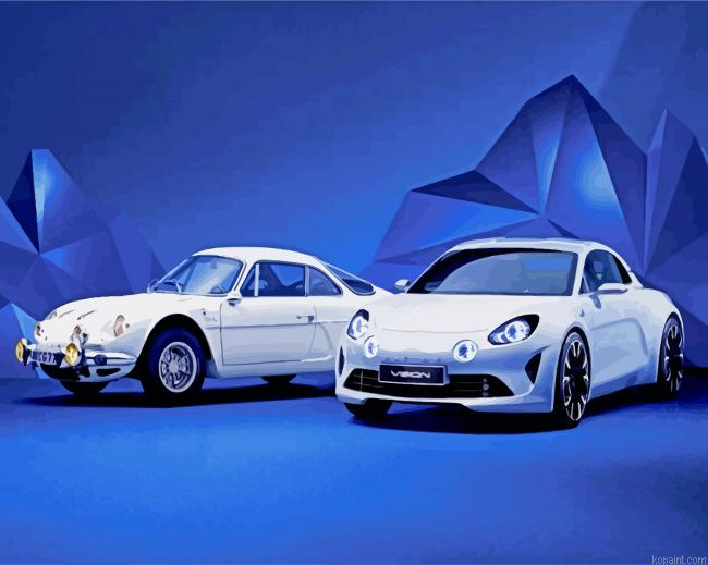 White Alpine Cars Paint By Numbers.png