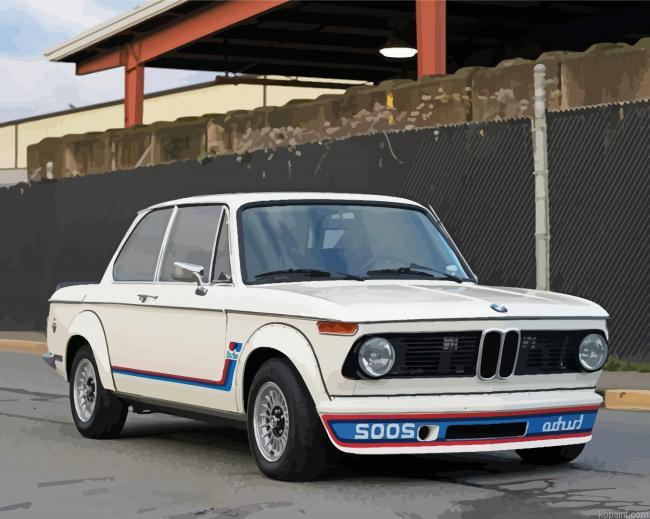 White BMW E10 Paint By Numbers