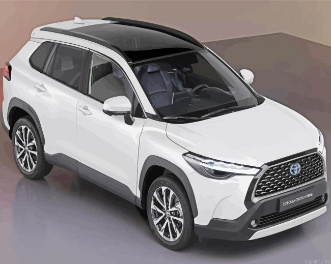 White Corolla Car Painting By Numberss.png