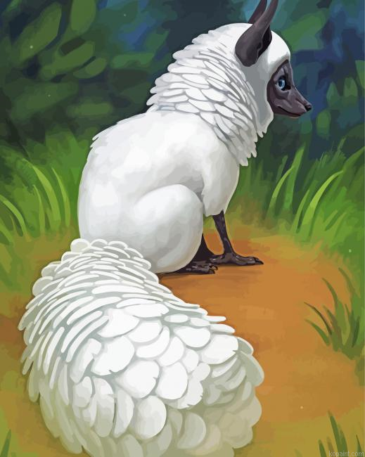 White Creature Painting By Numberss.png