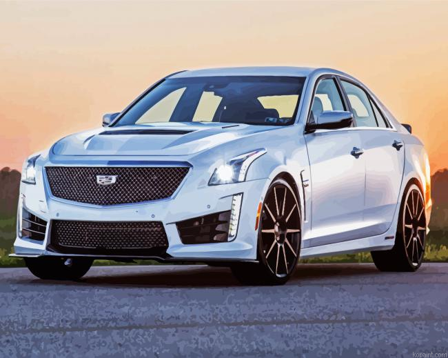 White Cts V Car Painting By Numberss.png