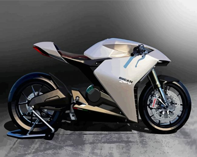 White Ducati Motor Painting By Numberss.png