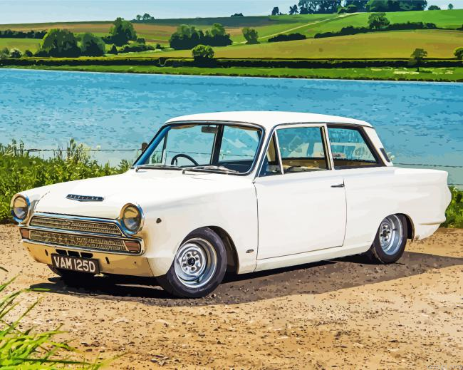 White Ford Cortina Painting By Numberss.png