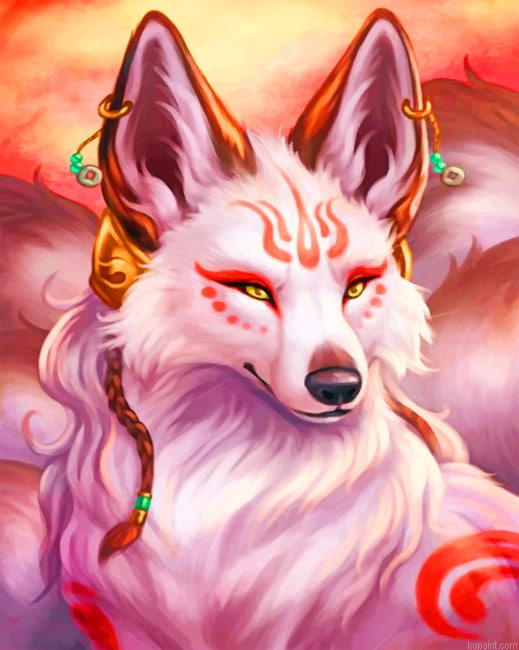 White Fox Animals Paint By Numbers