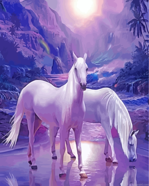 White Horses Painting By Numberss.png