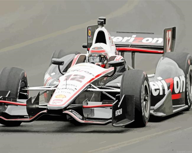 White Indy Race Car Painting By Numberss.png