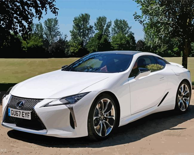 White Lexus Lc Painting By Numberss.png