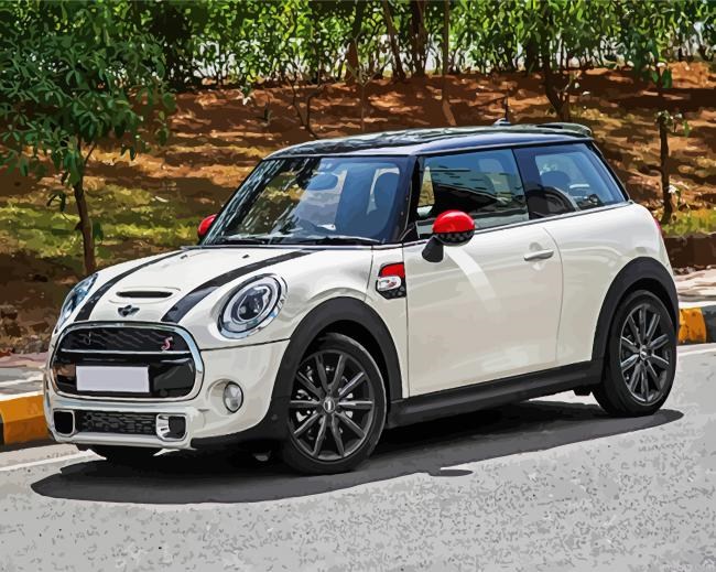 White Mini Cooper Paint By Numbers.png