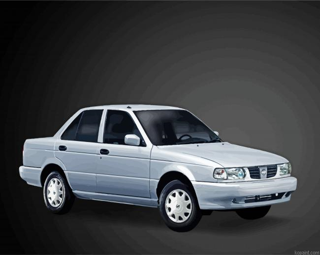 White Nissan Tsuru Paint By Numbers.png