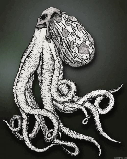 White Octopus Skull Painting By Numberss.png