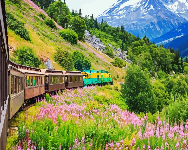 White Pass Yukon Route Railway Alaska Painting By Numberss.png