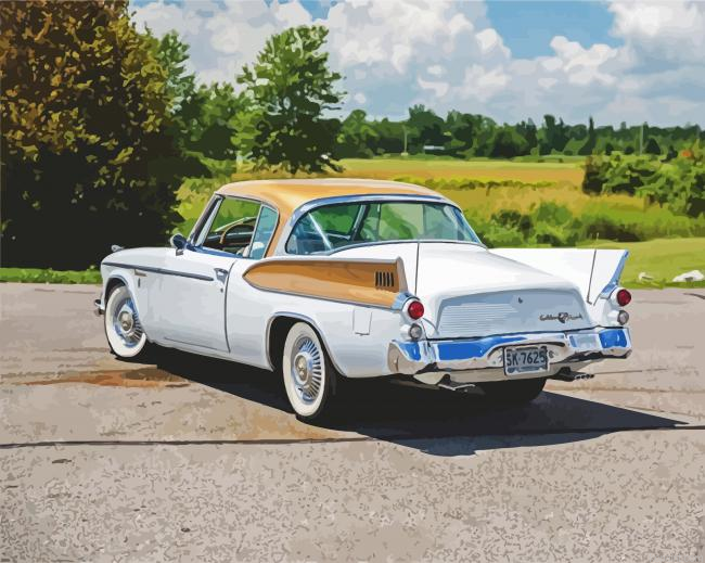 White Studebaker Car Painting By Numberss.png