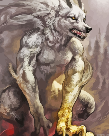White Wolf Monster Painting By Numberss.png