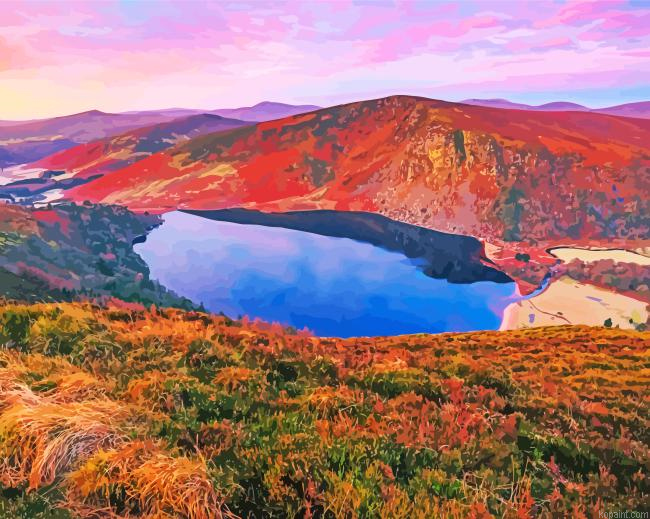 Wicklow Mountains Sunset Painting By Numberss.png
