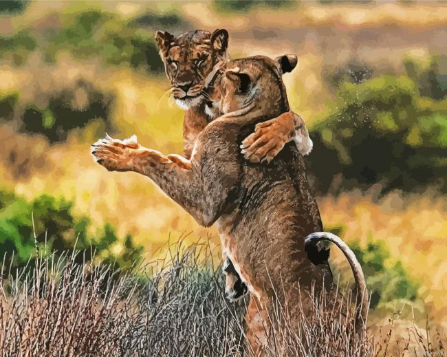 Wild Animals Dancing Painting By Numberss.png