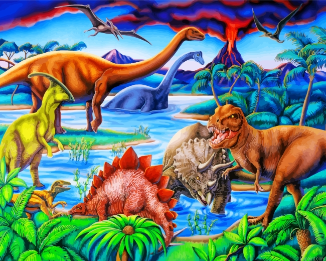 Wild Dinosaurs Painting By Numberss.png