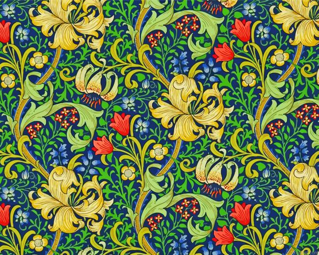William Morris Golden Lily Painting By Numberss.png