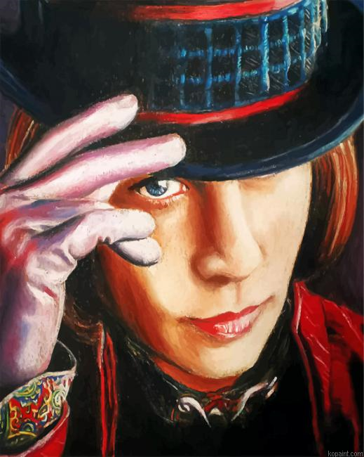 Willy Wonka Johnny Depp Paint By Numbers