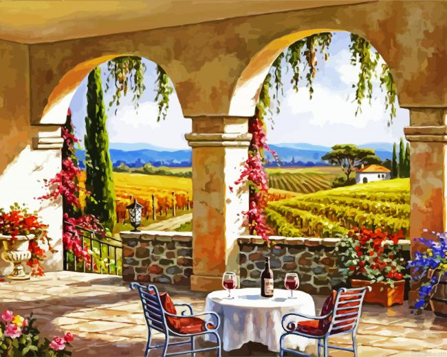 Win Country Terrace Paint By Numbers